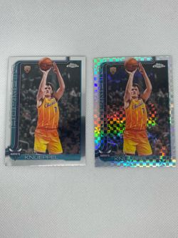 2025 Topps Chrome Update NBA 2x Kon Kneuppel 154 RC X-Fractor and Base