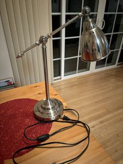 IKEA Barometer Adjustable Arm Desk Chrome Lamp Tabletop