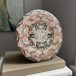 Turkish Brass & Copper Etched Wall Art ( D10” ) firm on price