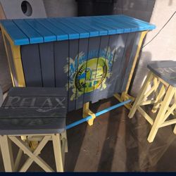 Margaritaville Bar With 2 Stools