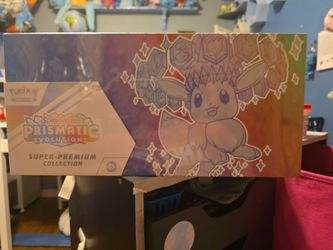 Unopened scarlet and violet Prismatic Evolution super premium collection Pokemon