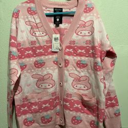 Sanrio My Melody Cardigan With Pockets Size Large