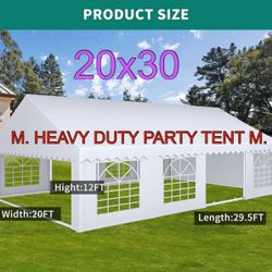 20' x 30' Canopy Party Tent & Carport - Heavy Duty Outdoor Wedding Gazebo Event Shelter Canopy for Outdoor Event, Wedding, Birthday 