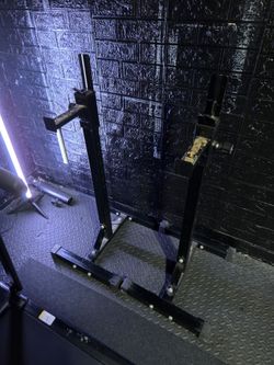 Black Adjustable Squat Rack Stands