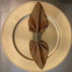 Gold charger plates 4 for $10.00 New Christmas hoilday thanksgiving