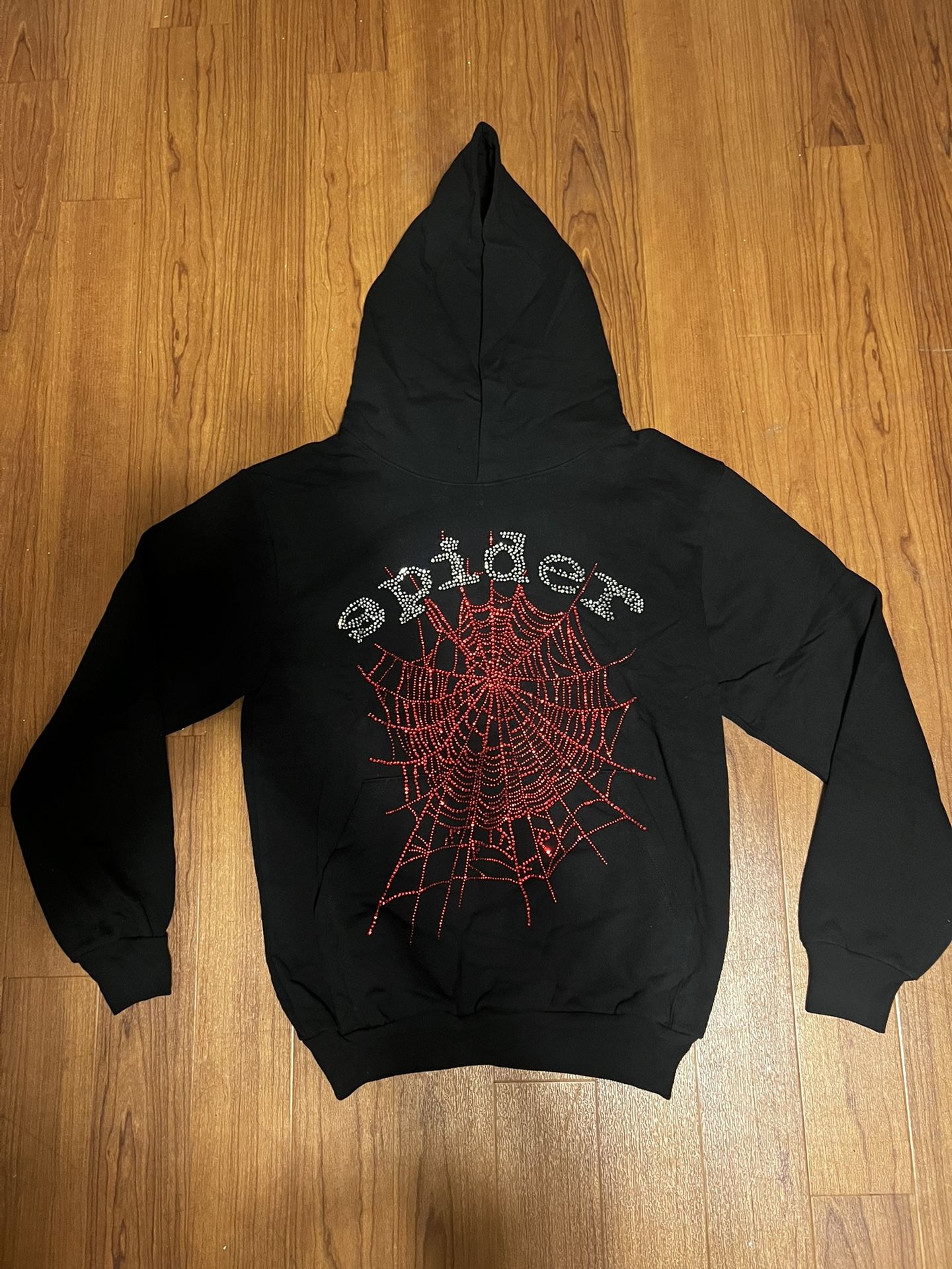 SP5DER OG Rhinestone Logo Hoodie Size M