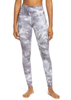 ZELLA High Waist Studio Lite Ankle Leggings In Grey Truffle Sierra Floral - Size Small