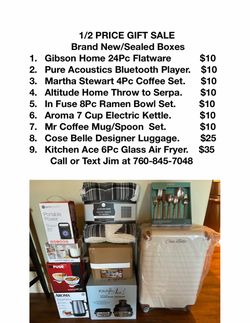 1/2 Price Gift Sale!