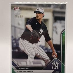 Max Fried Topps Now Yankees Numbered /99