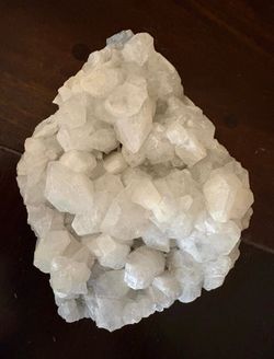 Large Natural White Quartz Crystal Cluster Mineral Specimen