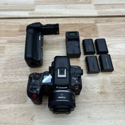 Canon R5C Kit /w 4 Batteries, Lens, Cards, & More 