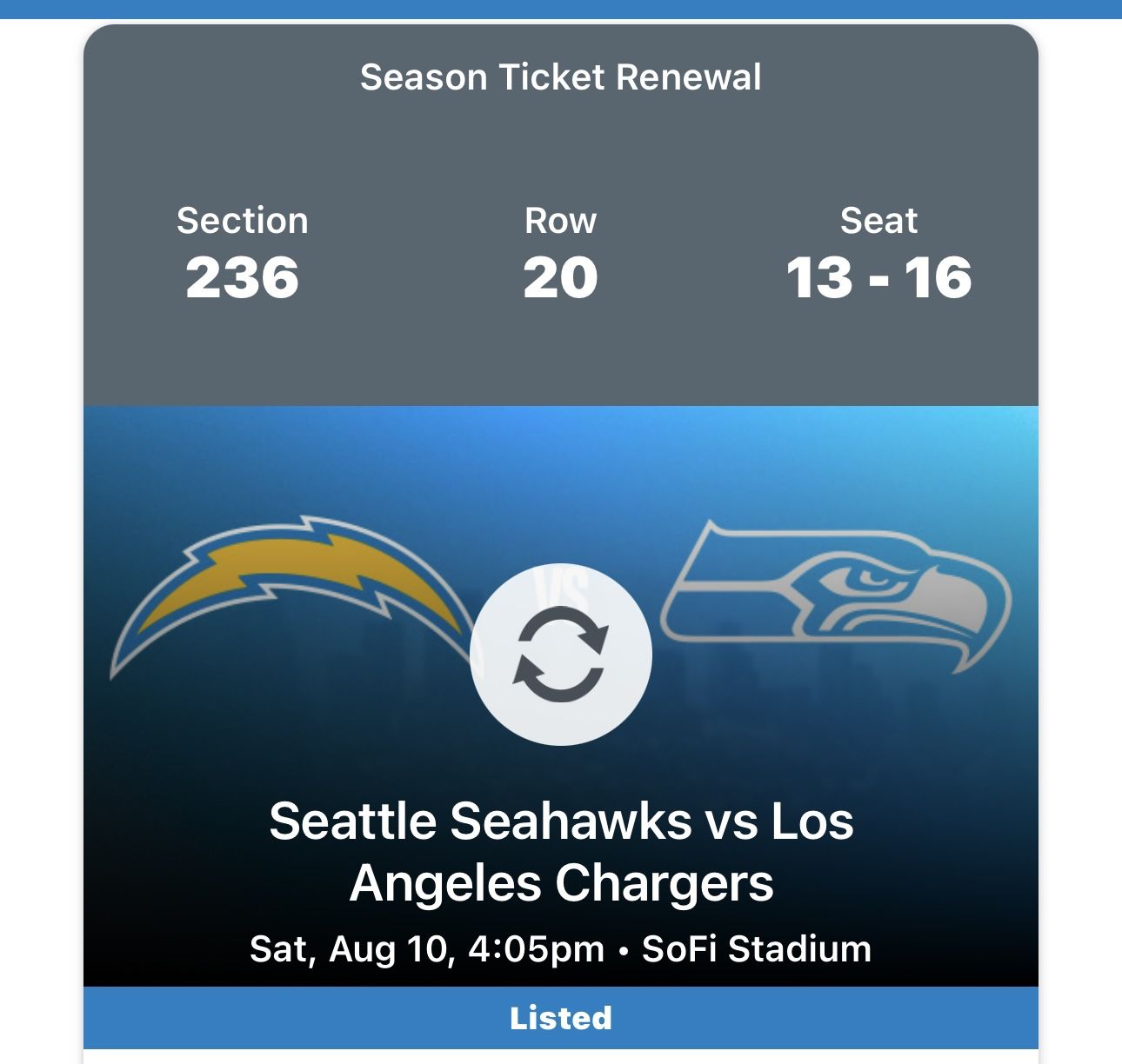 Chargers Vs Seahawks Preseason Game Aug10