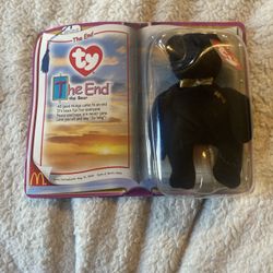 VTG The End Bear TY Beanie Baby Black Retired 2000 McDonalds New In Box