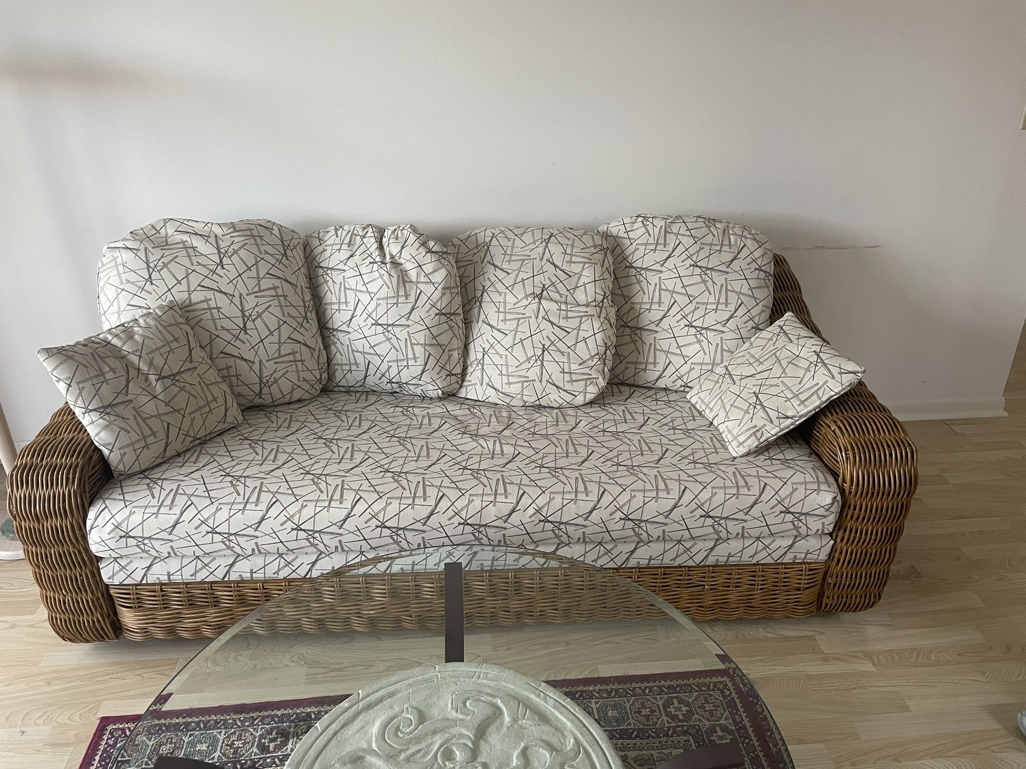 Large Wicker Couch