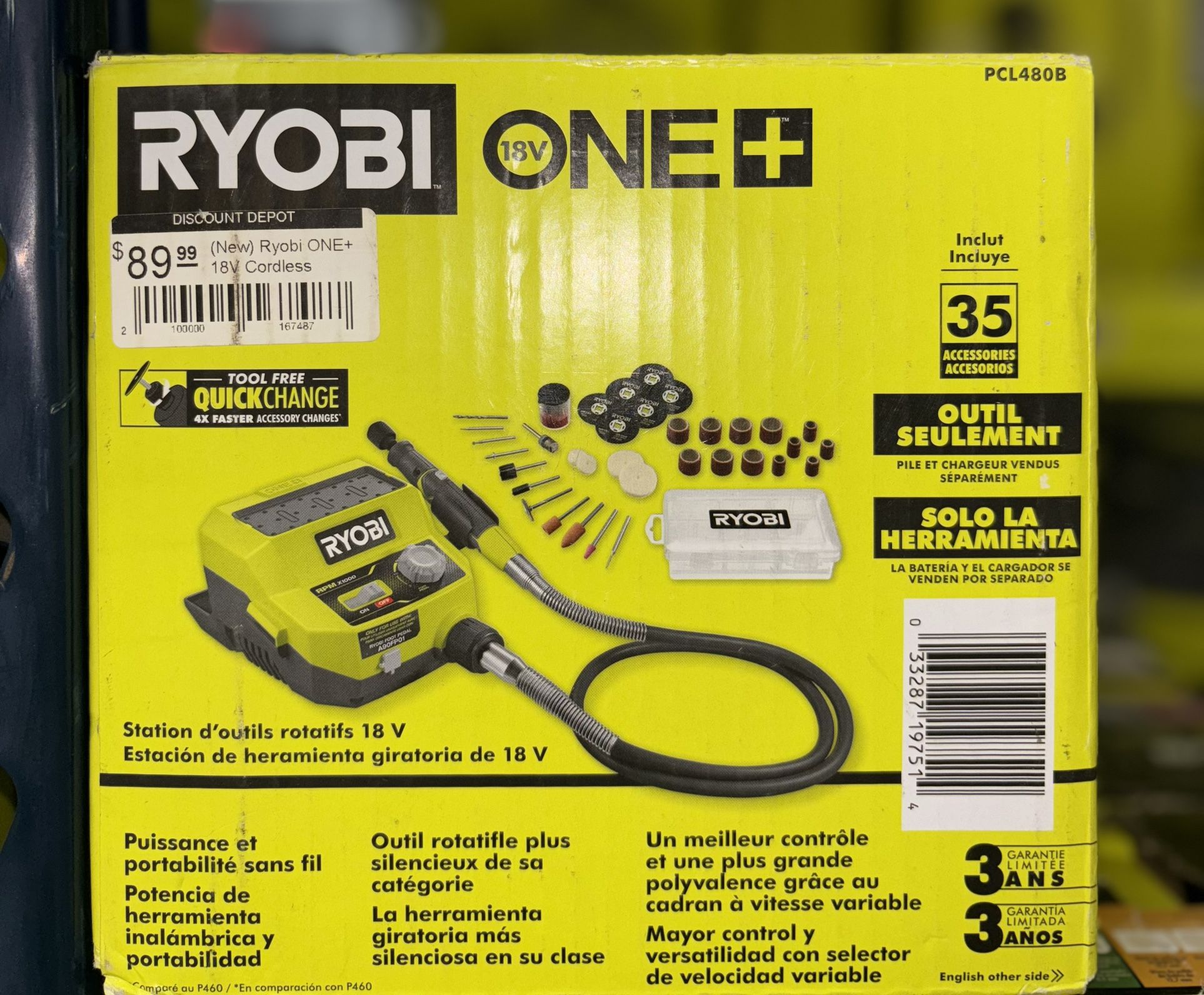RYOBI ONE+ 18V Cordless Rotary Tool Station (Tool Only)