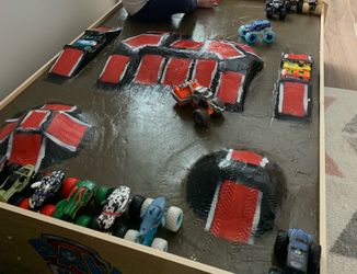 Custom made monster truck stadium table