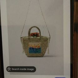 Disney Raffia Luca Bag Purse By Zara 
