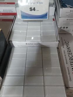 Tile backsplash deco white glass $4 per sheet