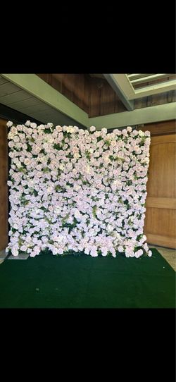 Pink flower wall