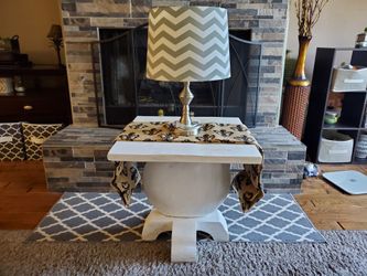 Solid wood end table