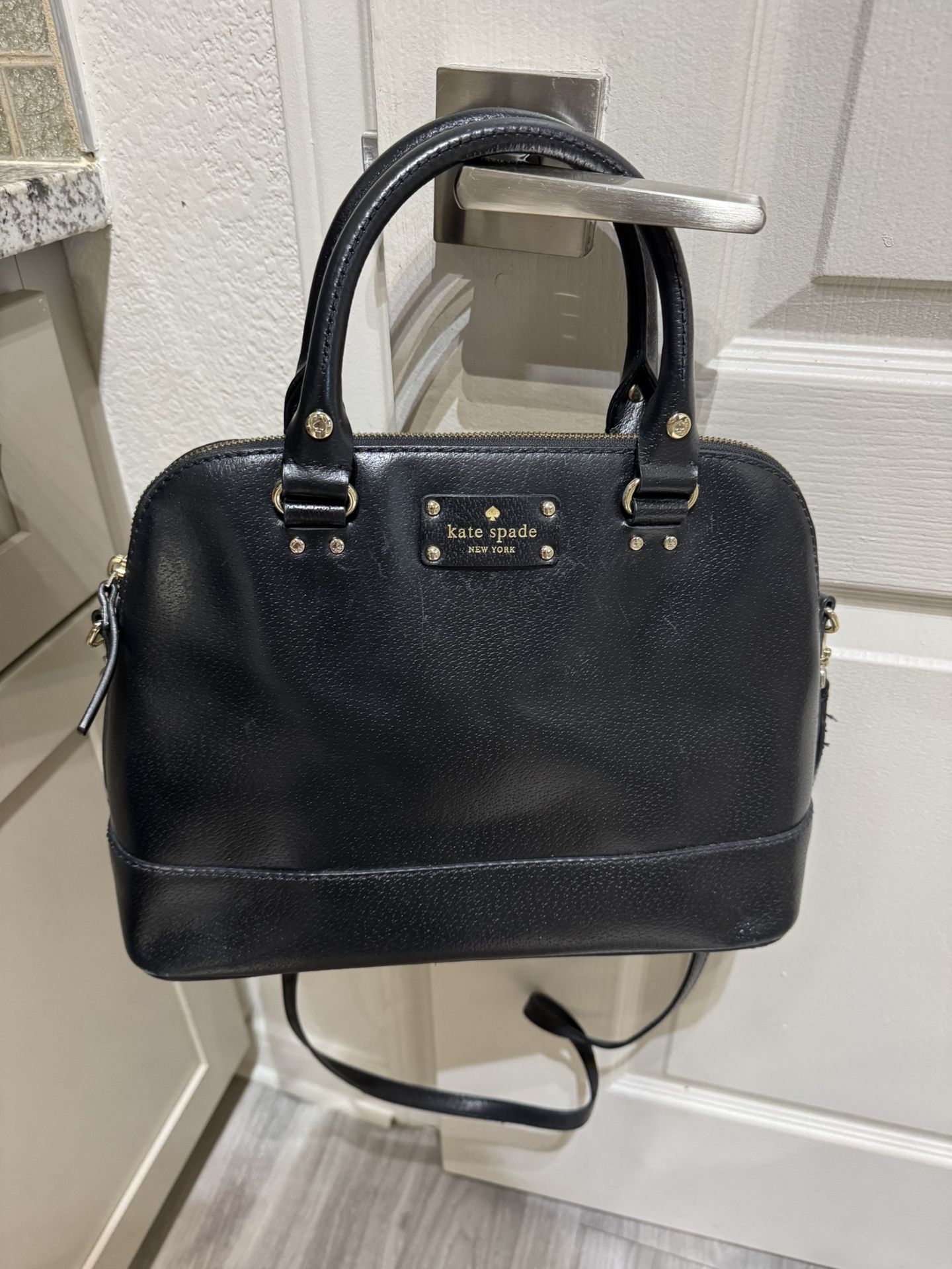 Kate Spade Black Leather Crossbody Purse