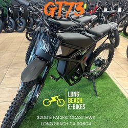 New GT73 electric Bike! E-Moto Style Frame! 2,000watts Of Power! Dual Battery!