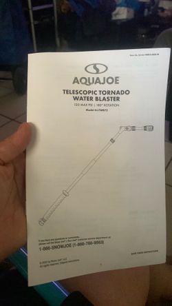 Aqua Joe AJ-TWB72 72-Inch Telescopic Tornado Water Blaster | 3 Spray Patterns | Tornado High-Speed Spin Jet | For use with any garden hose