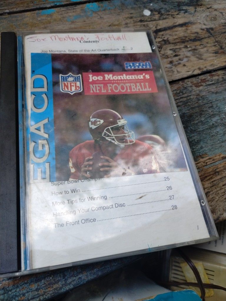 Sega Joe Montanna Football Game