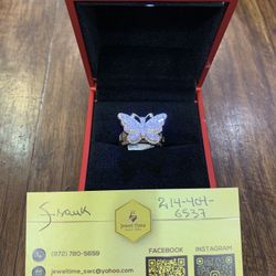 Butterfly Diamond Ring