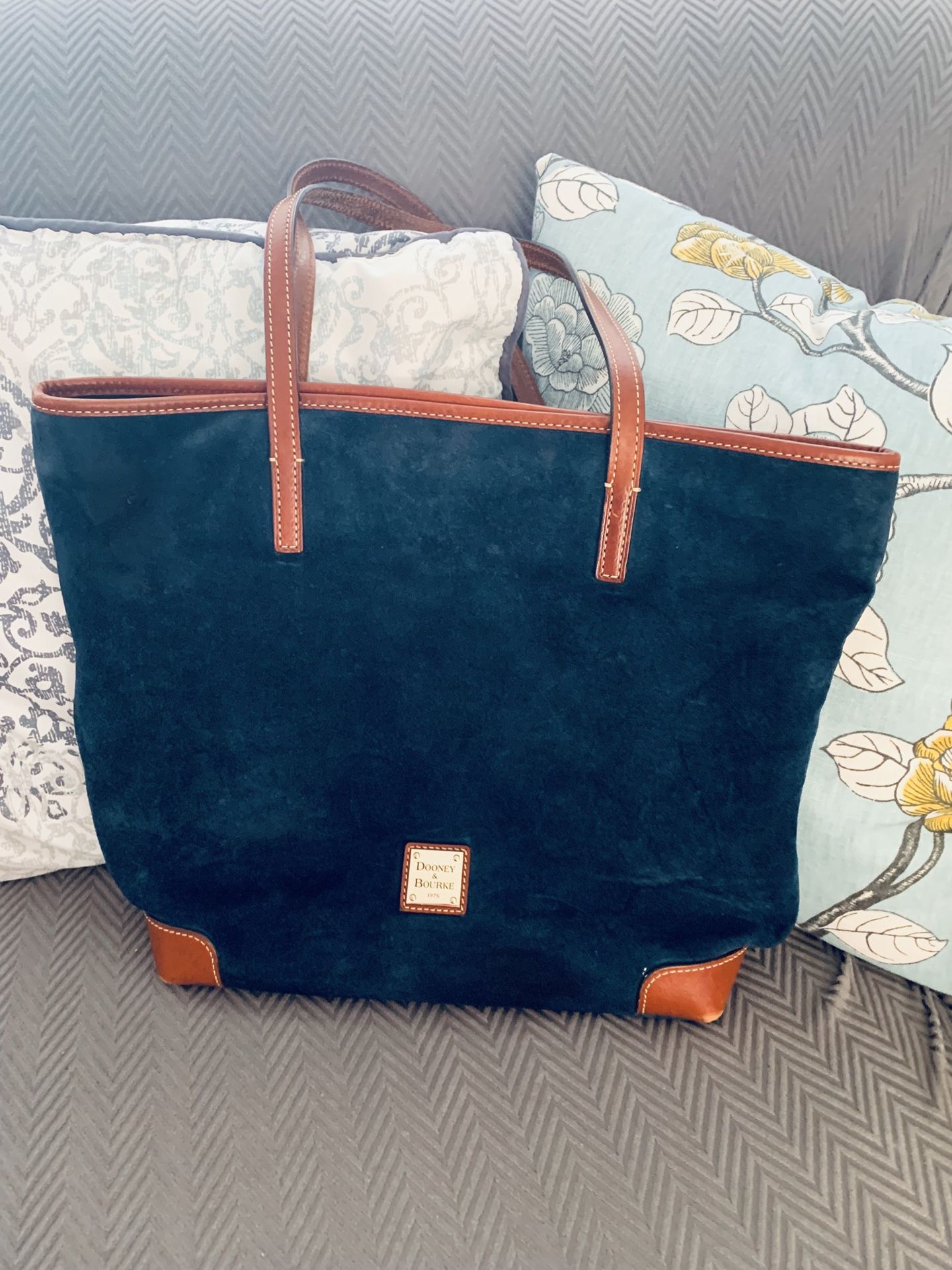 Beautiful Dooney & Bourke blue suede purse for sale