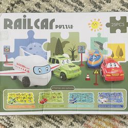 Rail Car Airplane 3D Puzzle 25pc 