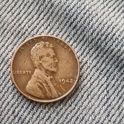 Very Rare 1942 WWII Penny Best Offer Takes It Please See Pictures For Details 
