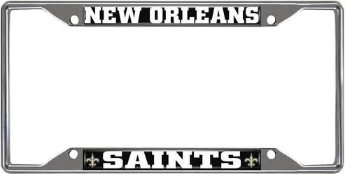New Orleans Saints Metal License Plate Frame Chrome Tag Cover car truck auto accessories