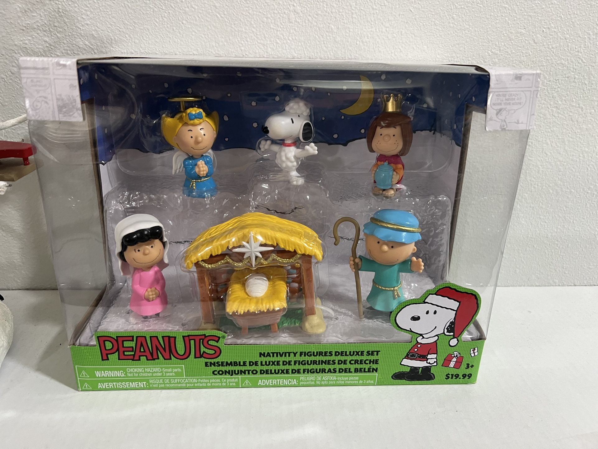 Peanuts Nativity Figures Deluxe Set - New In Box