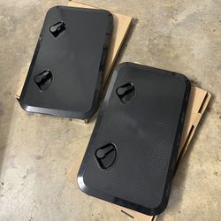 (2x) 24"x14" ABS Boat Deck Access Hatch with Lid, Black