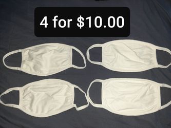 4 for $10 face mask (100% Cotton, 3 layer, reusable )
