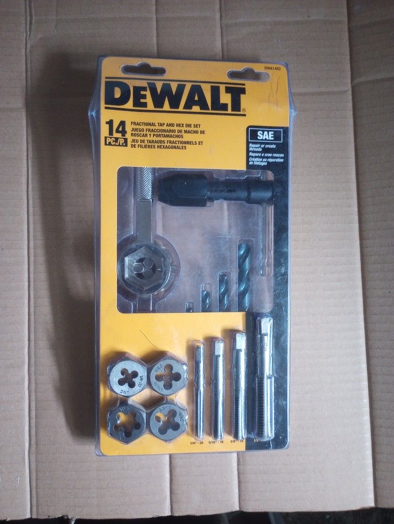 DeWalt tap and die set SAE
