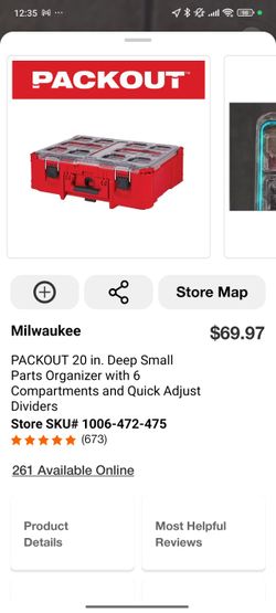 Pack out 20in Part Organizer