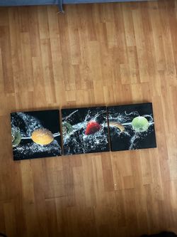 3 panel fruit canvas