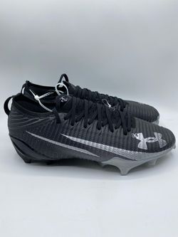 Under Armour UA Blur Pro Football Cleats Mens Sz 11 Black Silver (contact info removed)-003