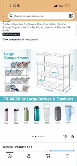 Water Bottle Organizer 4-Pack