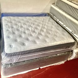 King Size Mattress Serta Perfect Sleeper Pillow Top 14” Inches Thick Wrapped in Plastic Direct From Factory Same Day Delivery  