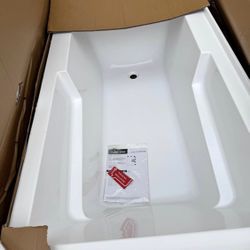 Swiss Madison Voltaire 60 in. × 32 in. Acrylic White, Alcove, Integral Armrest, Left-Hand Drain, Apr