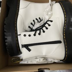 Jadon Dr Martens White Platform