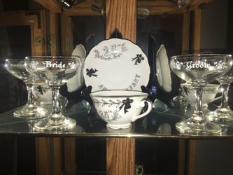25th Wedding Silver Anniversary Bride & Groom Set