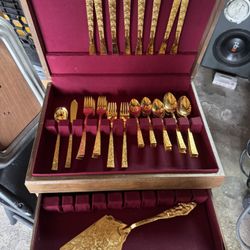 Gold Platted Silverware 