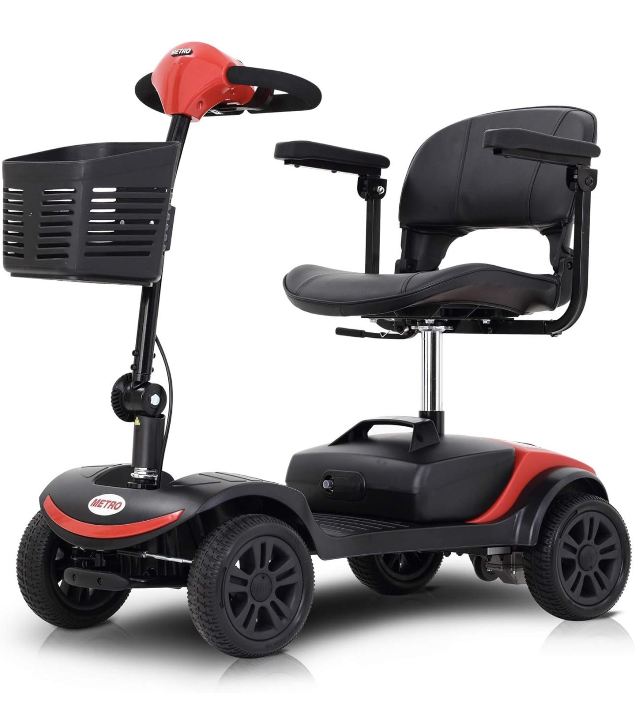Electric Mobility Scooter for Adults Wheelchair Device for Travel, Elderly, 300 lbs Max Weight, 4-Wheel Powered Mobility Scooters for Seniors (M1-LITE