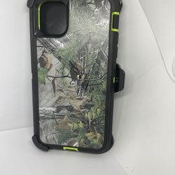 For iPhone 11 Pro Max Green Camouflage Belt Clíp Case 