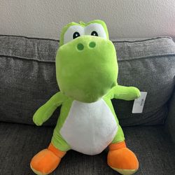 Yoshi Super Mario Nintendo Plush 20" Large Stuffed Animal Brand New W Tags