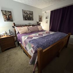 King Size Bed Frame, And Tempur-Pedic cloud Mattress